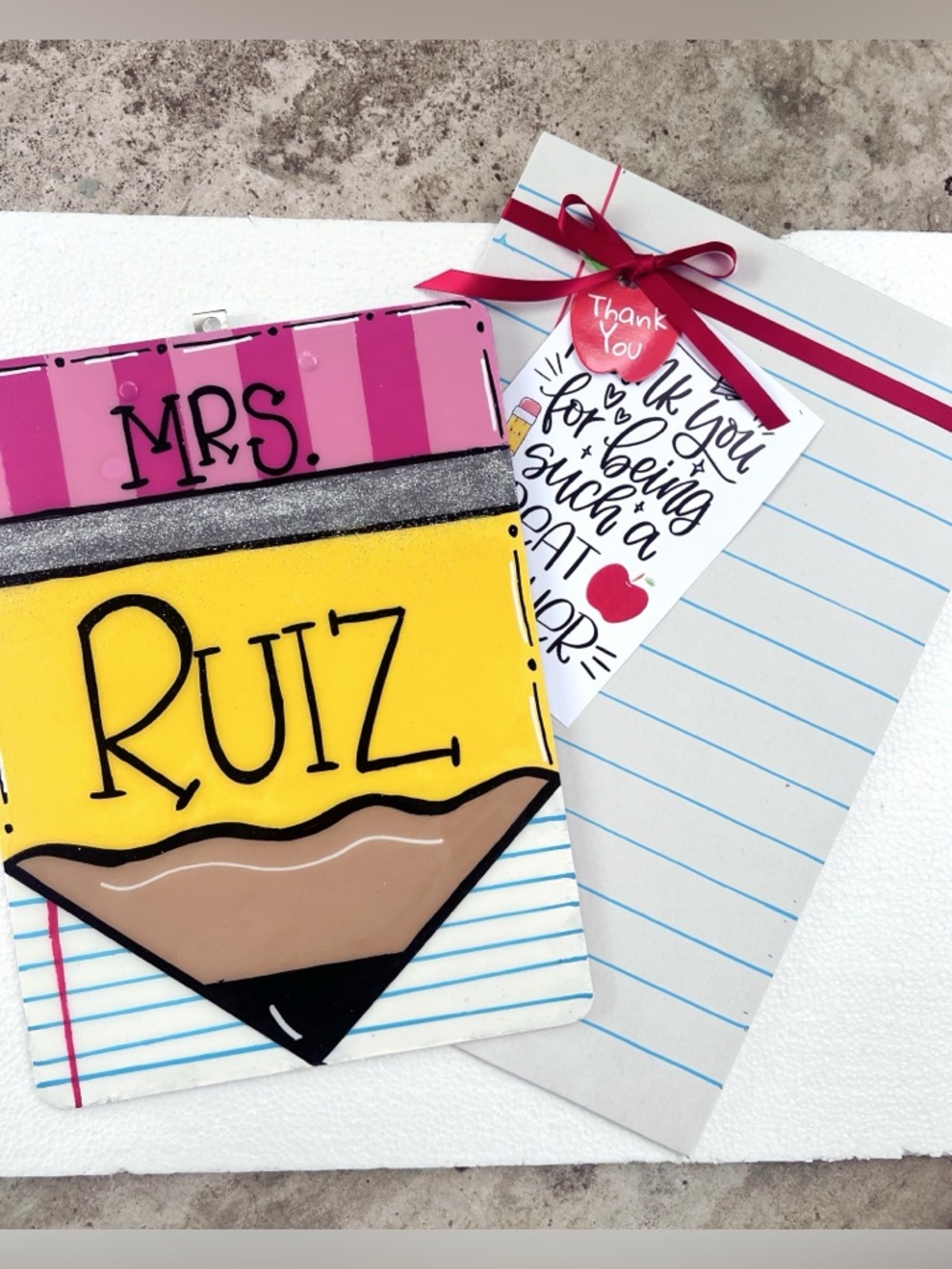 Personalized Pencil clipboard 🍎✏️